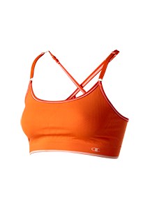 Product Clothing Photography | Melbourne Photography | Ghosted women's orange sports bra on white background