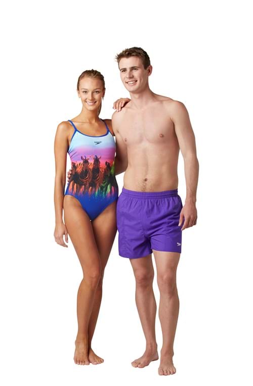 Product Clothing Photography | Melbourne Photography | Man and woman standing wearing swimsuits on white background