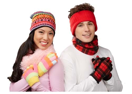 Product Clothing Photography | Melbourne Photography | Man and woman wearing hat, scarf and gloves