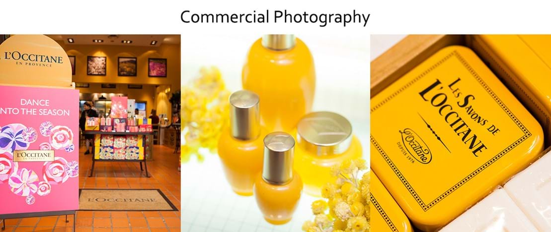 Commercial Photography | Melbourne Photography | Banner image of L'Occitane products in store